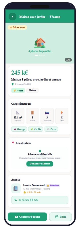 Fiche annonce maison Lokalist