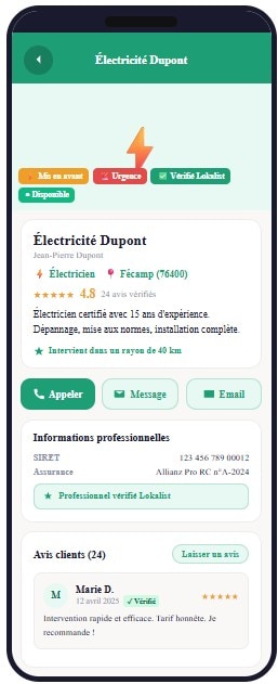 Fiche artisan Lokalist