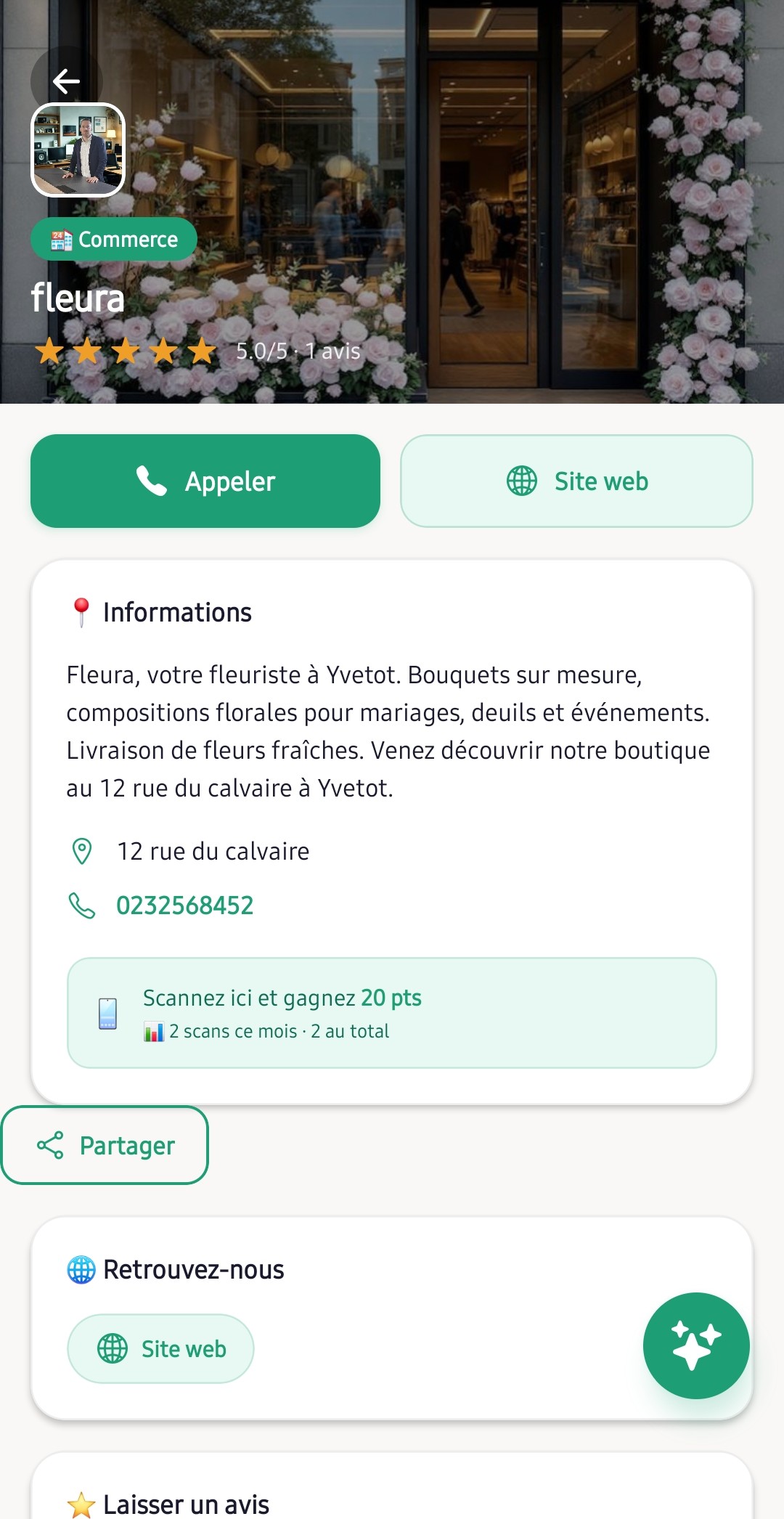 Fiche commerçant Lokalist